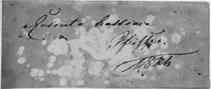 Handschrift Ludwig Pfeiffer